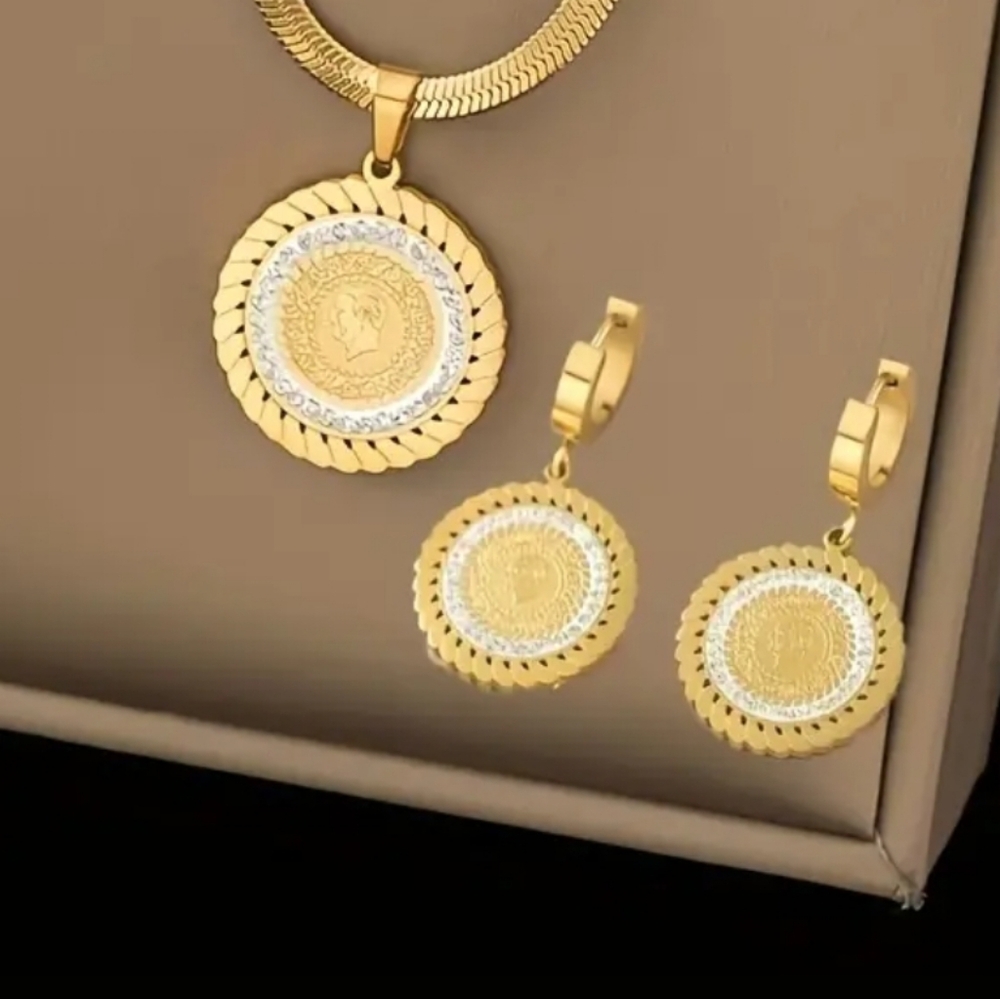 Pendant and Earrings